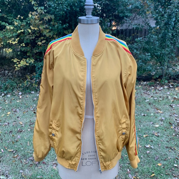 Yellow Rainbow Bomber Jacket - Picture 2 of 10